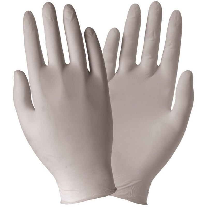 foto del prodotto trade shop set 100 pezzi guanti lattice monouso polvere taglia xl extralarge 9 9.5 latex 