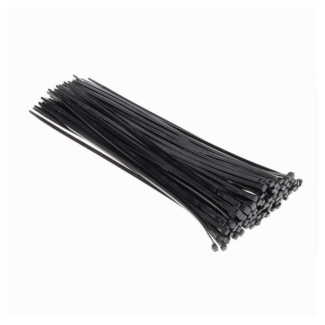 foto del prodotto trade shop set 100 pz fascette serracavo autobloccanti in nylon nero 4.8mm x 300mm 48 300 n 