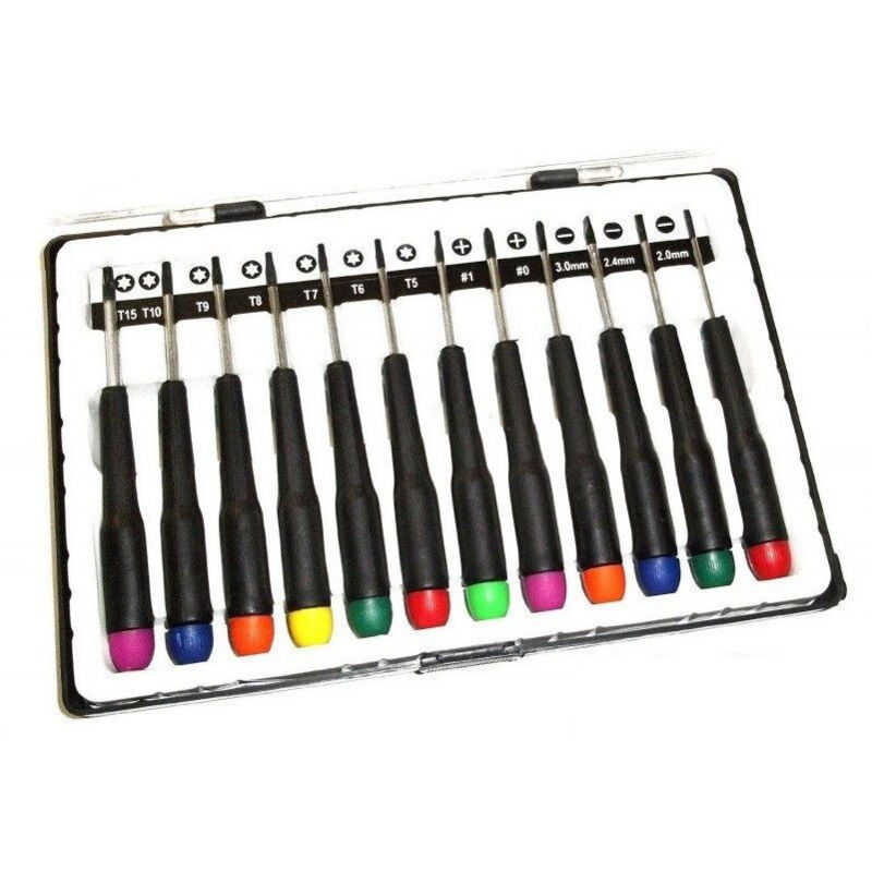foto del prodotto trade shop set 12 cacciaviti torx per cellulare orologi precisione punte di precisione 