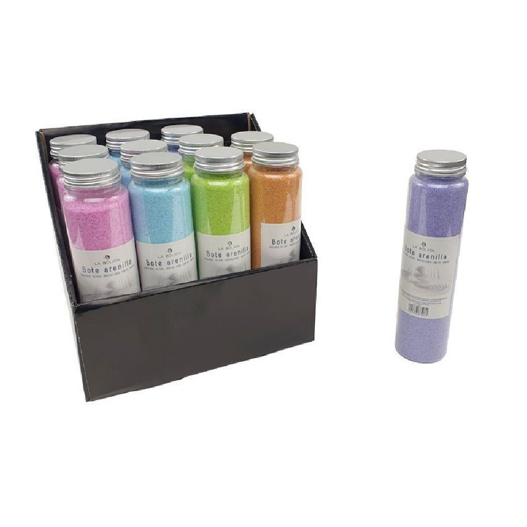 foto del prodotto trade shop set 12 pezzi barattolo con sabbia colorata decorativa decorazione casa 133667 
