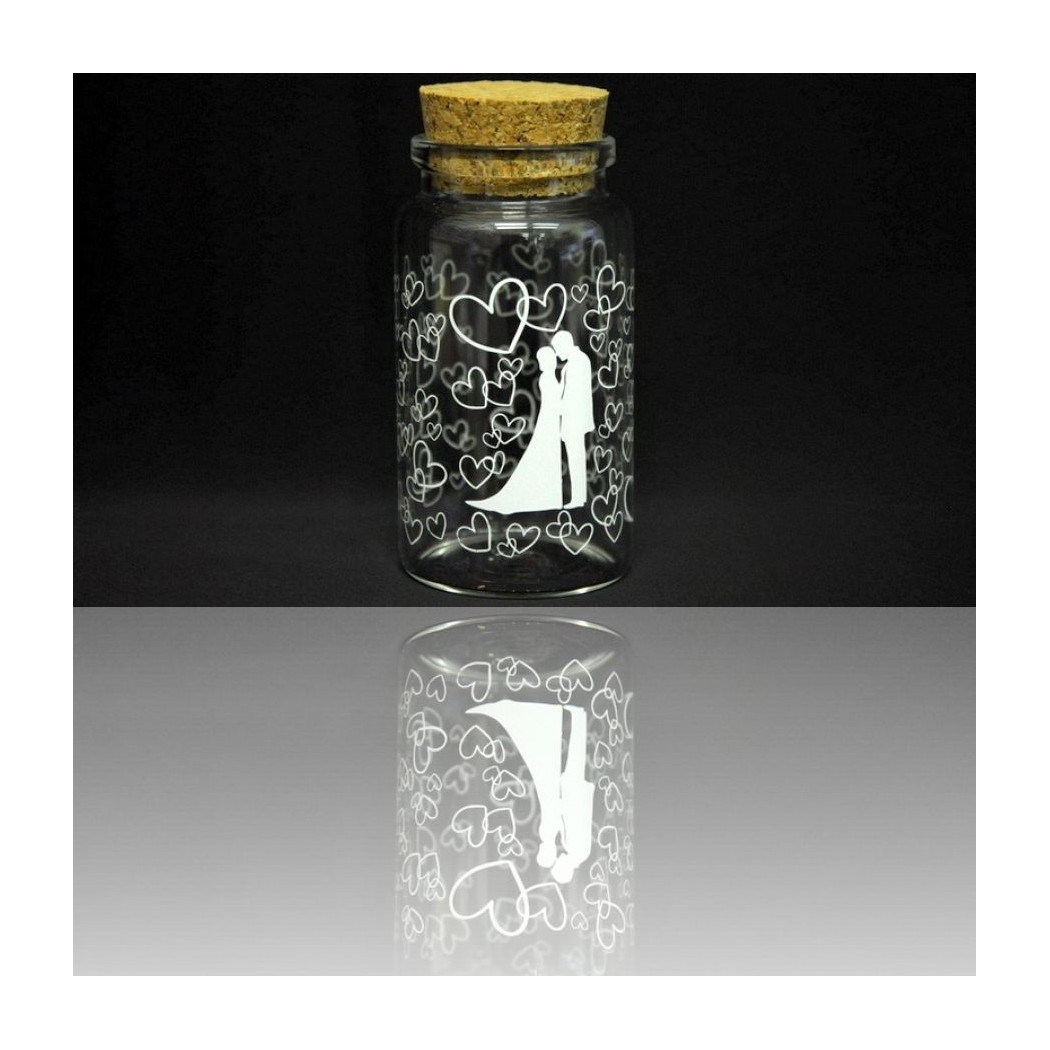 foto del prodotto trade shop set 12 pezzi bomboniera bomboniere ampolla 3x6cm cuori porta confetti matrimonio 