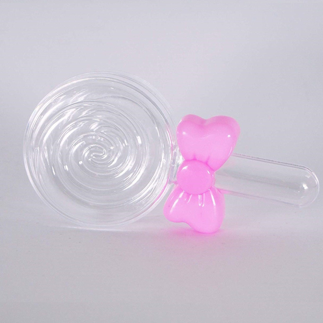 foto del prodotto trade shop set 12 pezzi bomboniera bomboniere lecca lecca fiocco rosa scatolina confetti 