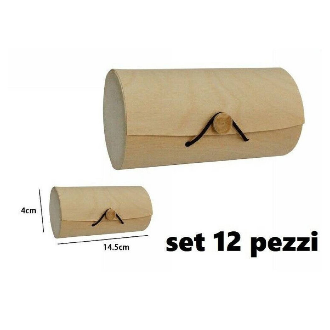 foto del prodotto trade shop set 12 scatole box astuccio in legno decoupage portagioie cofanetto 53485a 