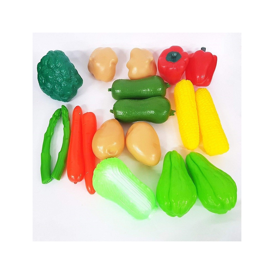 foto del prodotto trade shop set 18pz spesa alimenti verdura ortaggi in plastica sabbia gioco spiaggia mare casa bambini 