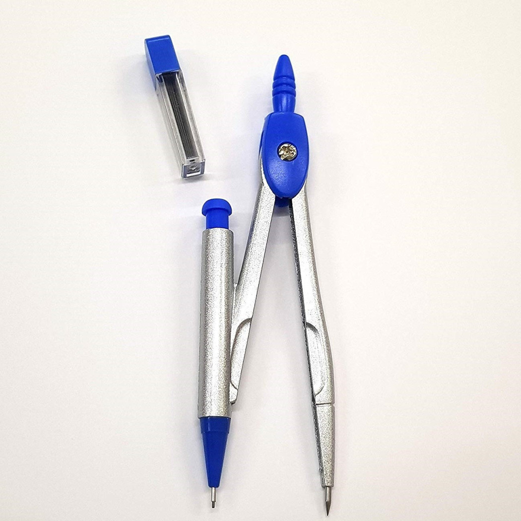 foto del prodotto trade shop set 2 pezzi compasso compatto c.5529 disegni cerchio scuola lavoro cancelleria 