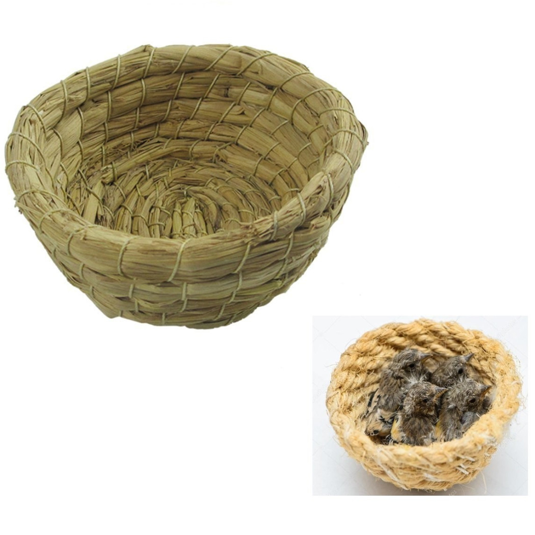 foto del prodotto trade shop set 2 pezzi nidi nido cesto cesta 10 cm uccelli roditori criceti uccellini 