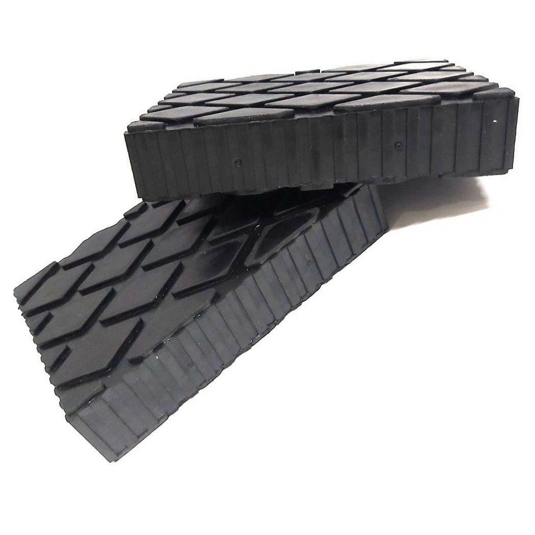 foto del prodotto trade shop set 2 pezzi tamponi di gomma per ponti sollevatori tampone 16 x 12 x 3.5 cm 