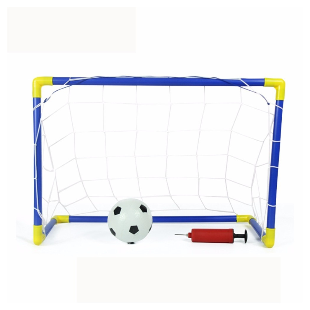 foto del prodotto trade shop set 2 porte con reti da calcio 79x50x43 cm per bambini uso esterno con accessori 
