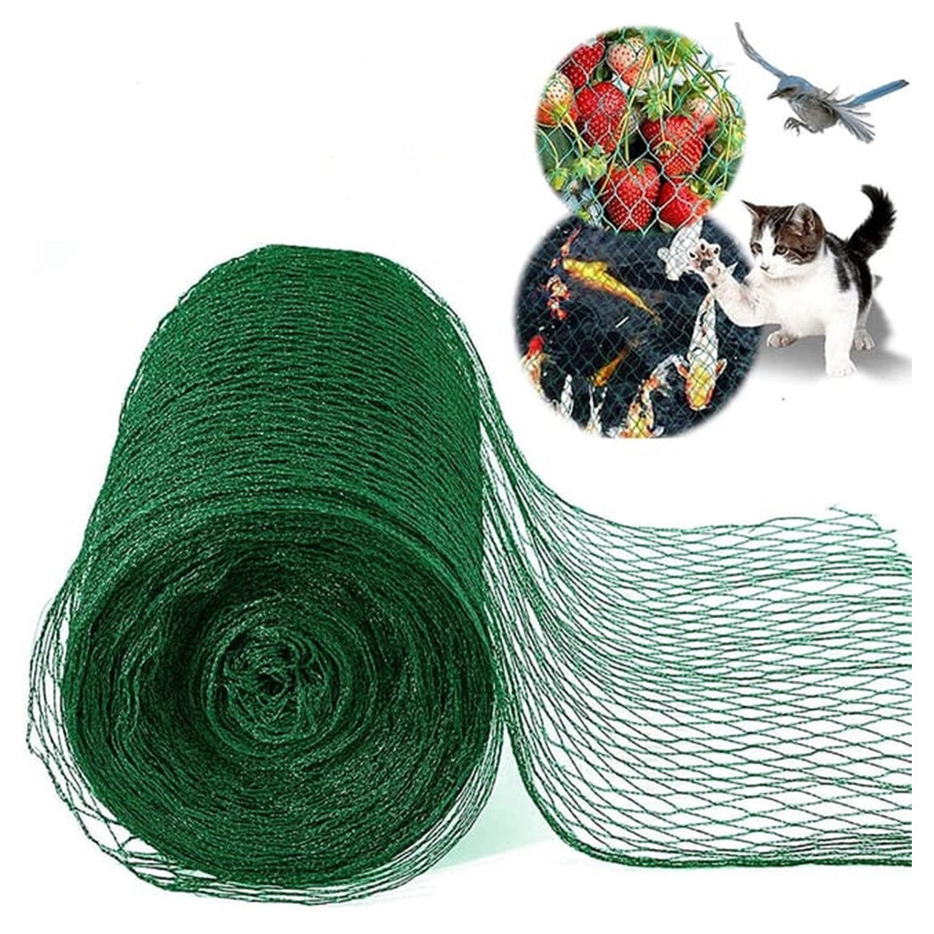 foto del prodotto trade shop set 2 pz rete anti animali maglia 1x10 mt verde scuro protezione piante orto 134616 