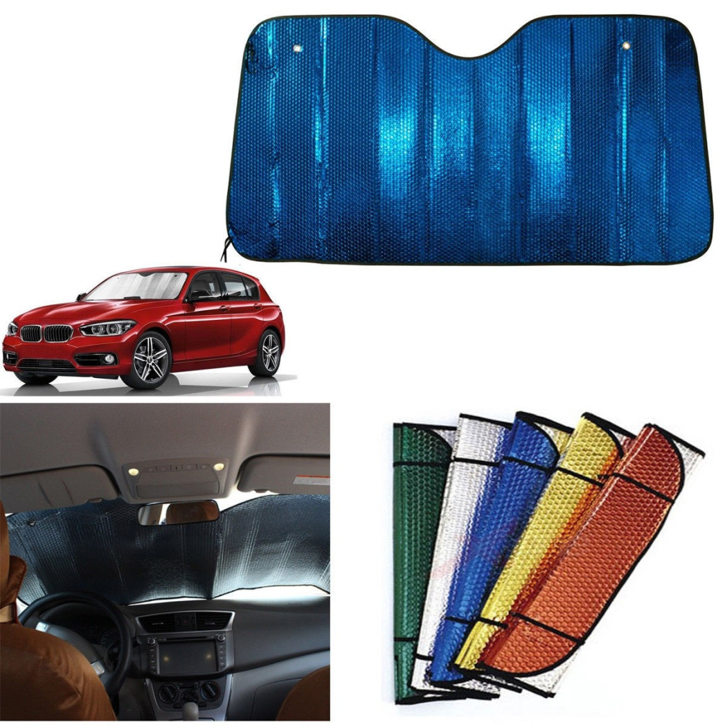 foto del prodotto trade shop set 2 tendina parasole per parabrezza auto camper protezione cruscotto 140 x 70cm 