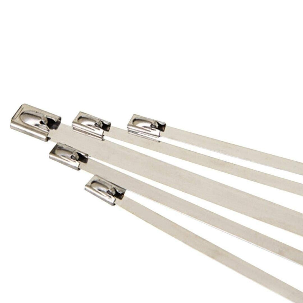 foto del prodotto trade shop set 21pz fascette di metallo sigillo 4.6x250mm auto stringenti cablaggio fermacavo 