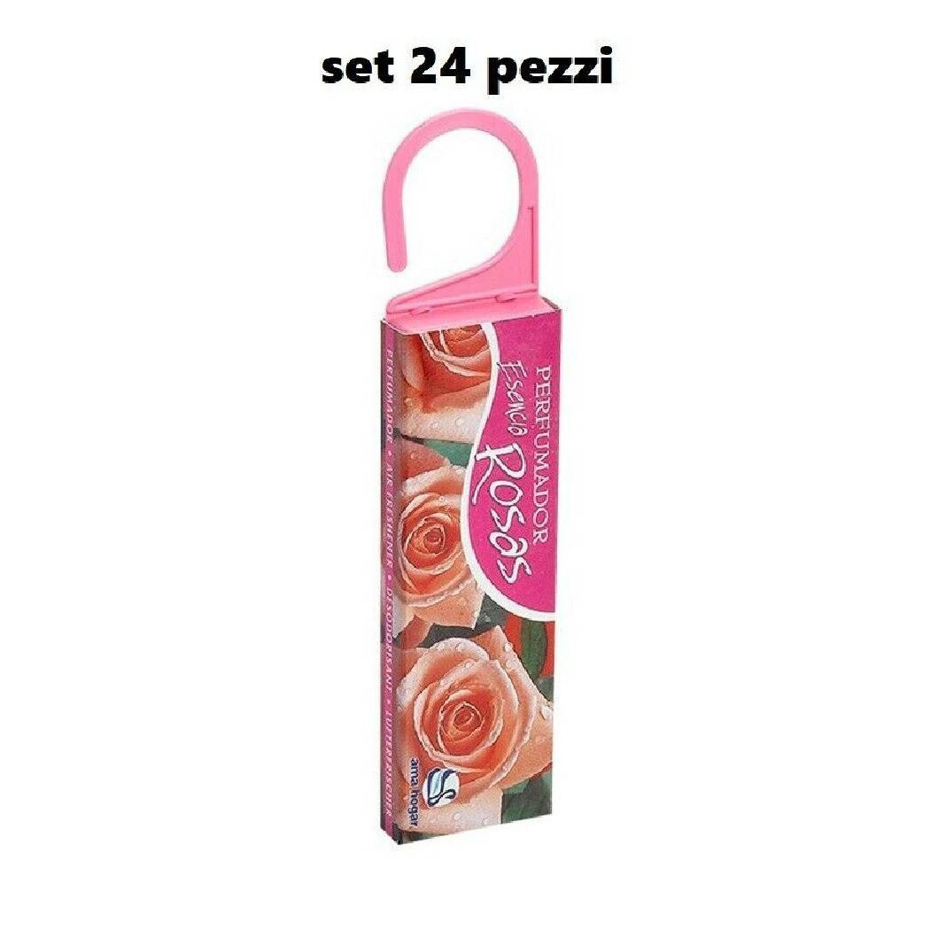 foto del prodotto trade shop set 24 pezzi antitarmico anti tarme profumato con gancio deodorante rosa 