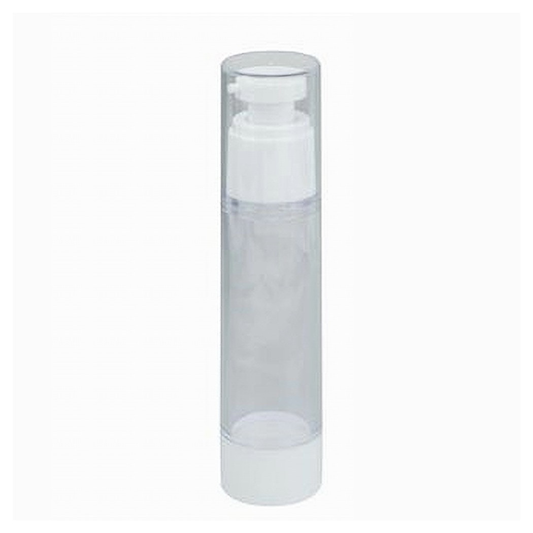 foto del prodotto trade shop set 2pz bottiglia da viaggi vuota flacone con pompa airless per creme 50ml 79407 