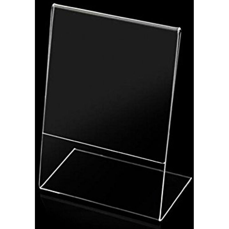 foto del prodotto trade shop set 2pz cornici espositore trasparente plexiglass 18x24cm verticale porta foto 