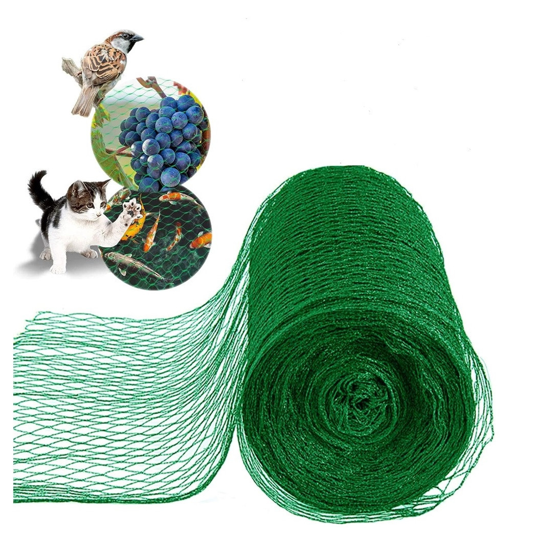 foto del prodotto trade shop set 2pz rete in polietilene anti animali maglia 2x10mt verde protezione piante orto 134615 