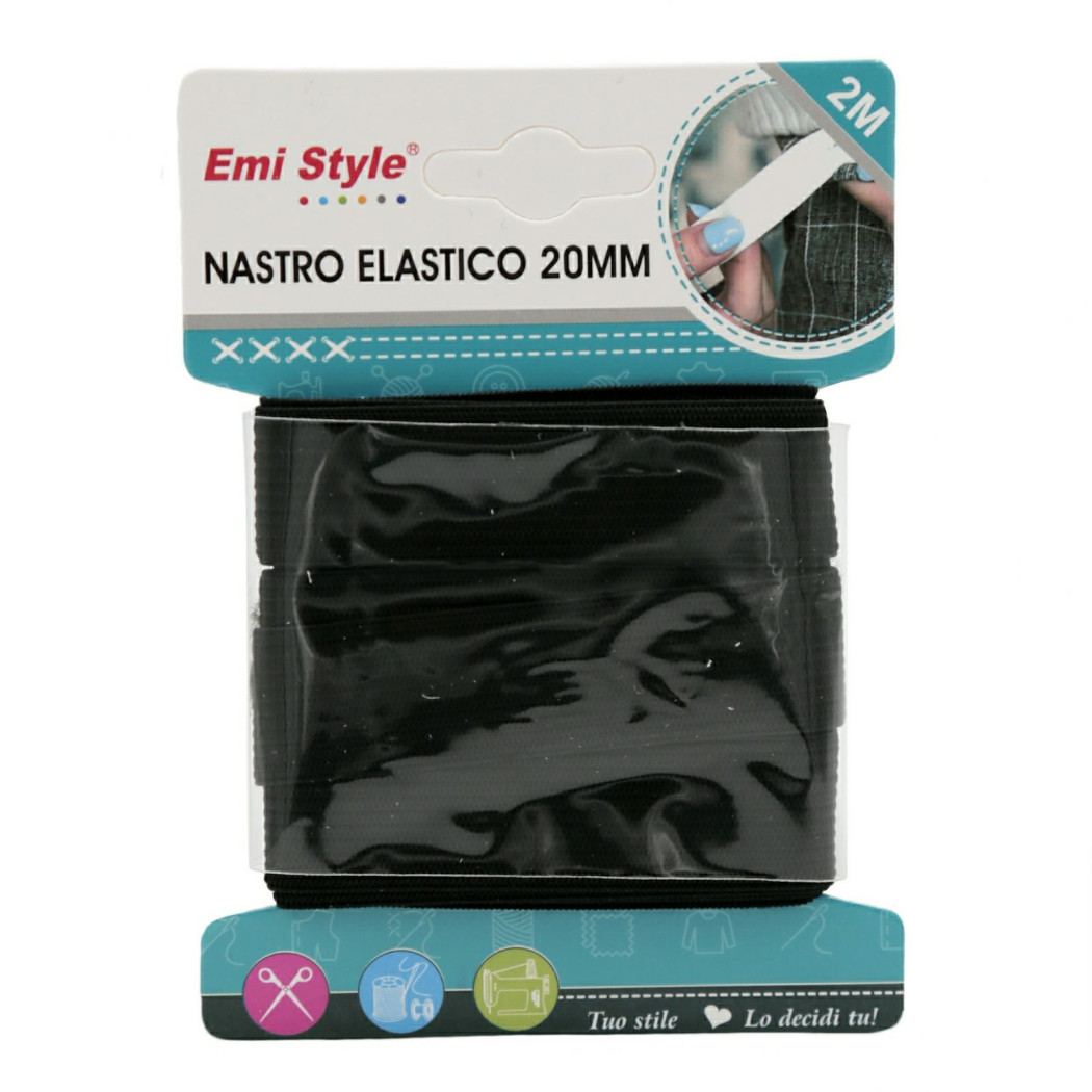 foto del prodotto trade shop set 3 pezzi elastico elastici nero 30mmx1m fascia per cucito sarta abbigliamento 