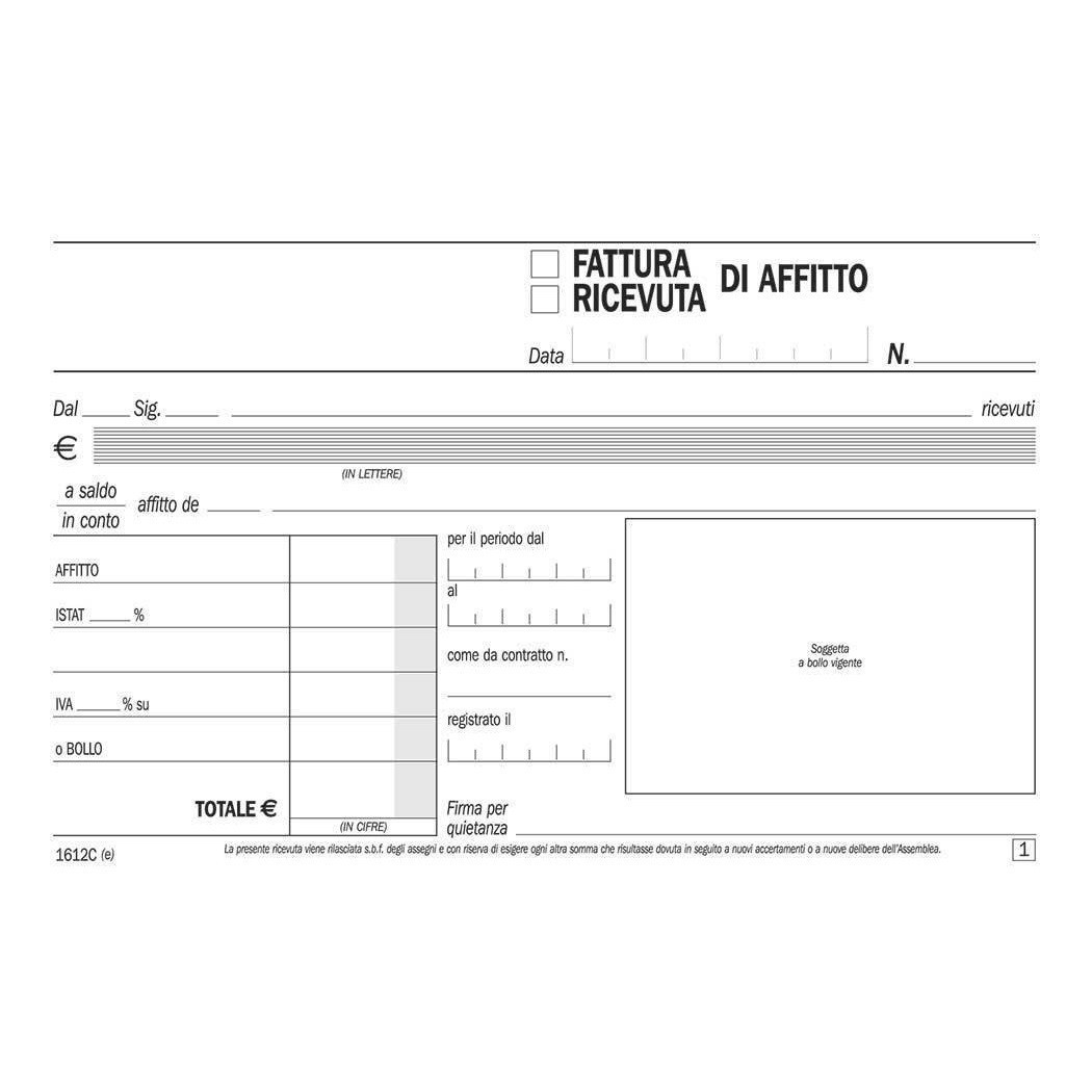 foto del prodotto trade shop set 3 pezzi ricevute ricevuta affitto 100x170 copia 50 fogli autoricalcanti 