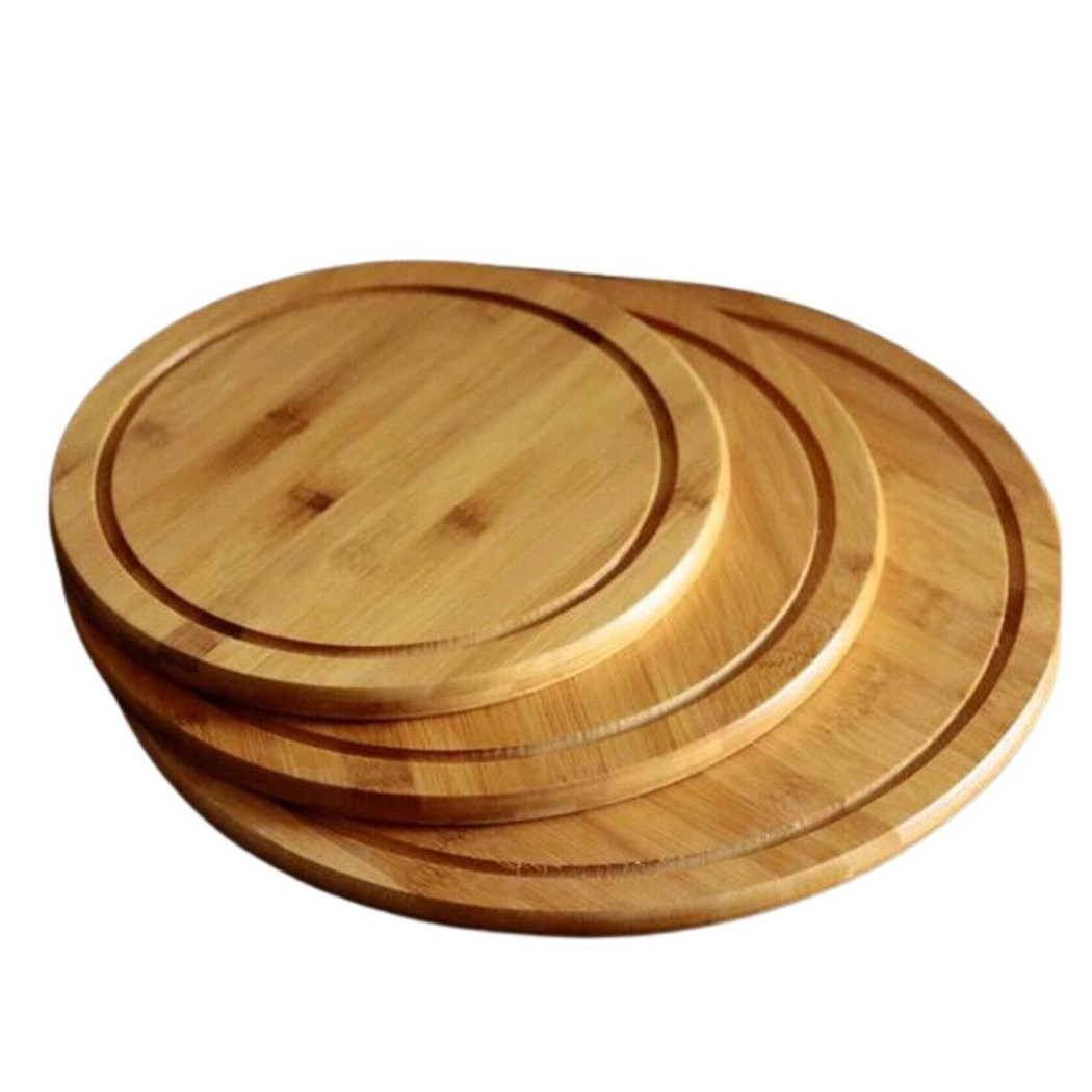 foto del prodotto trade shop set 3 pz tagliere taglieri bamboo spessi tagliare carne verdure pane 24 28 36 cm 