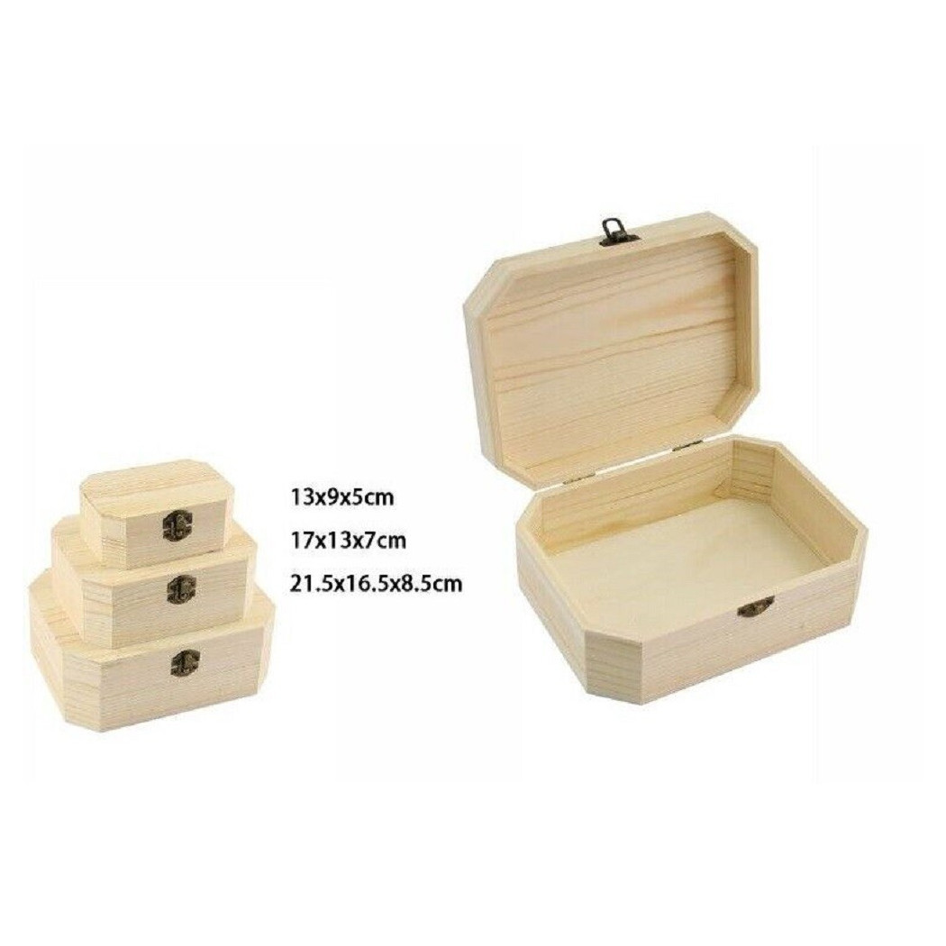 foto del prodotto trade shop set 3 scatole in legno decoupage portagioie matrioska cofanetto 74017a ly 30180 