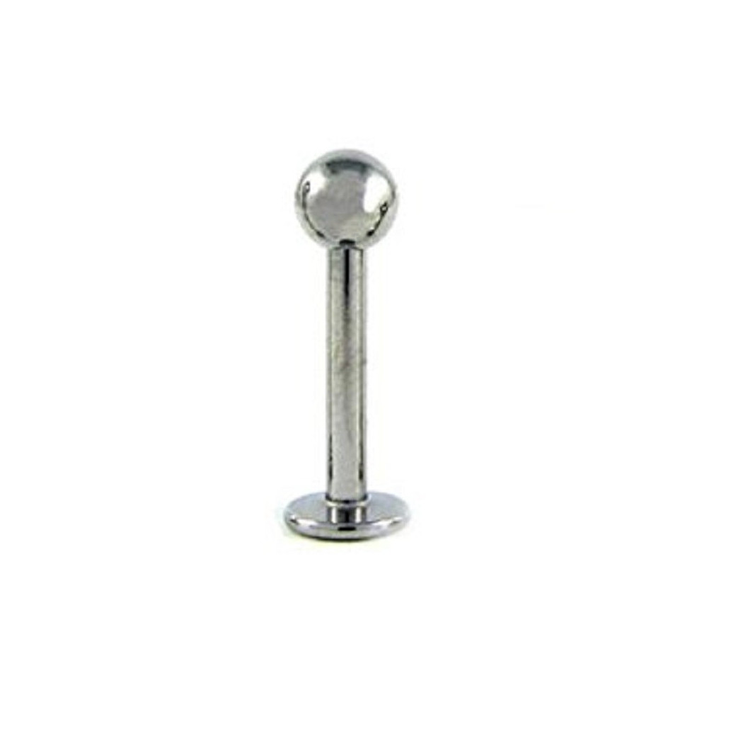 foto del prodotto trade shop set 3pz. body piercing pallina 12mm labbro orecchio trago sfera acciaio nickel 
