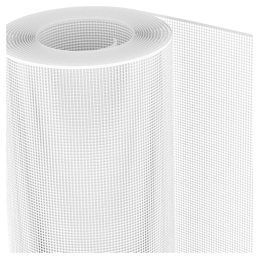 foto del prodotto trade shop set 3pz rete protettiva in plastica per aiuole bianca 1x3mt a maglia quadra 5x5mm 76386 
