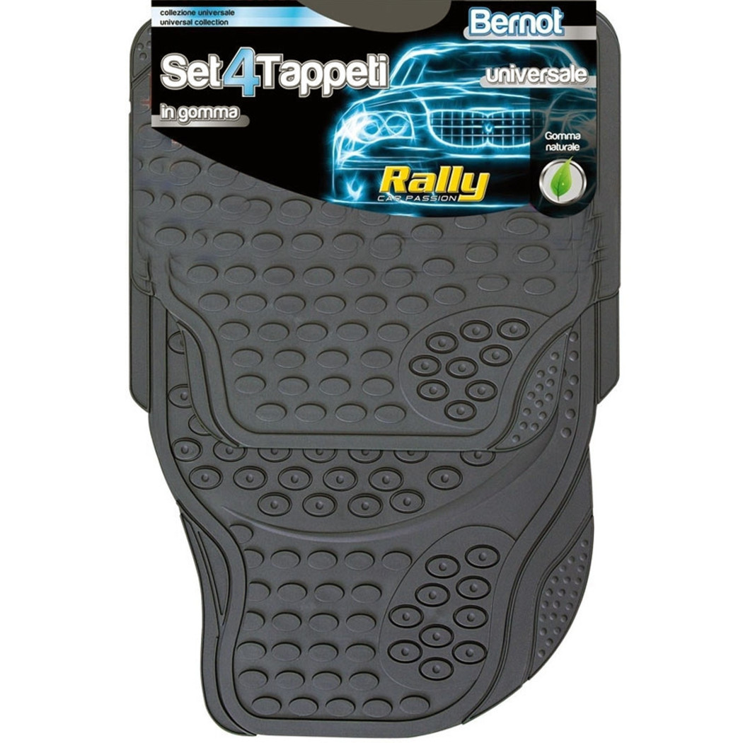 foto del prodotto trade shop set 4 pezzi tappeti per auto in gomma naturale universale ritagliabile 
