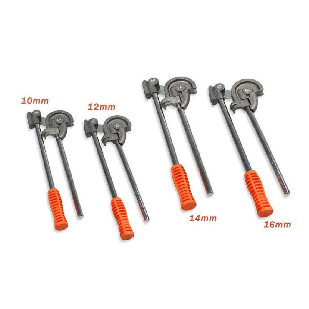 foto del prodotto trade shop set 4 piegatubo piegatubi curvatubi manuale in acciaio per tubi 10 12 14 16mm 