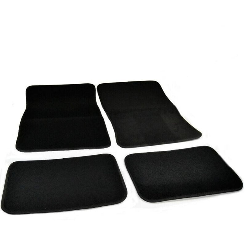 foto del prodotto trade shop set 4 tappetini per auto in moquette nera antiscivolo protezione interni 