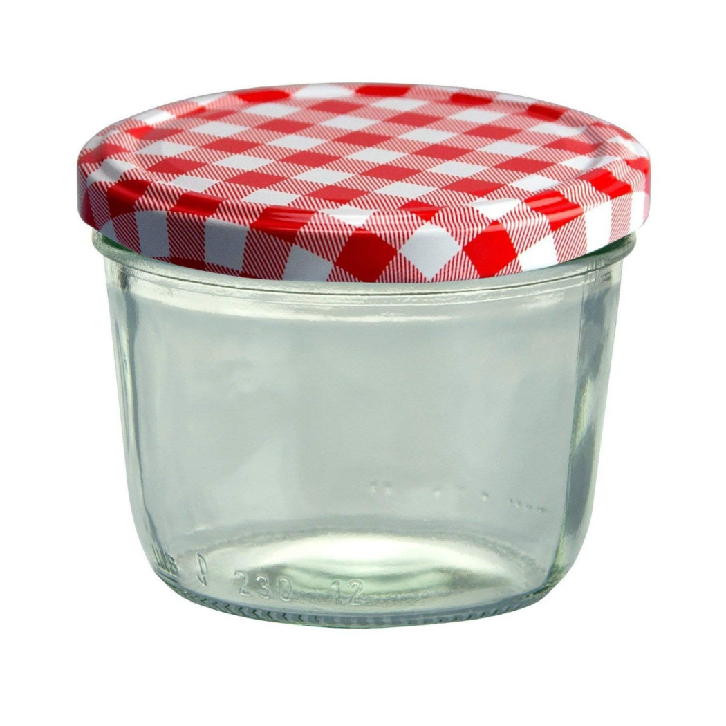 foto del prodotto trade shop set 4 vasetti vasetto barattoli vetro 60 ml conserve coperchio avvitabile 