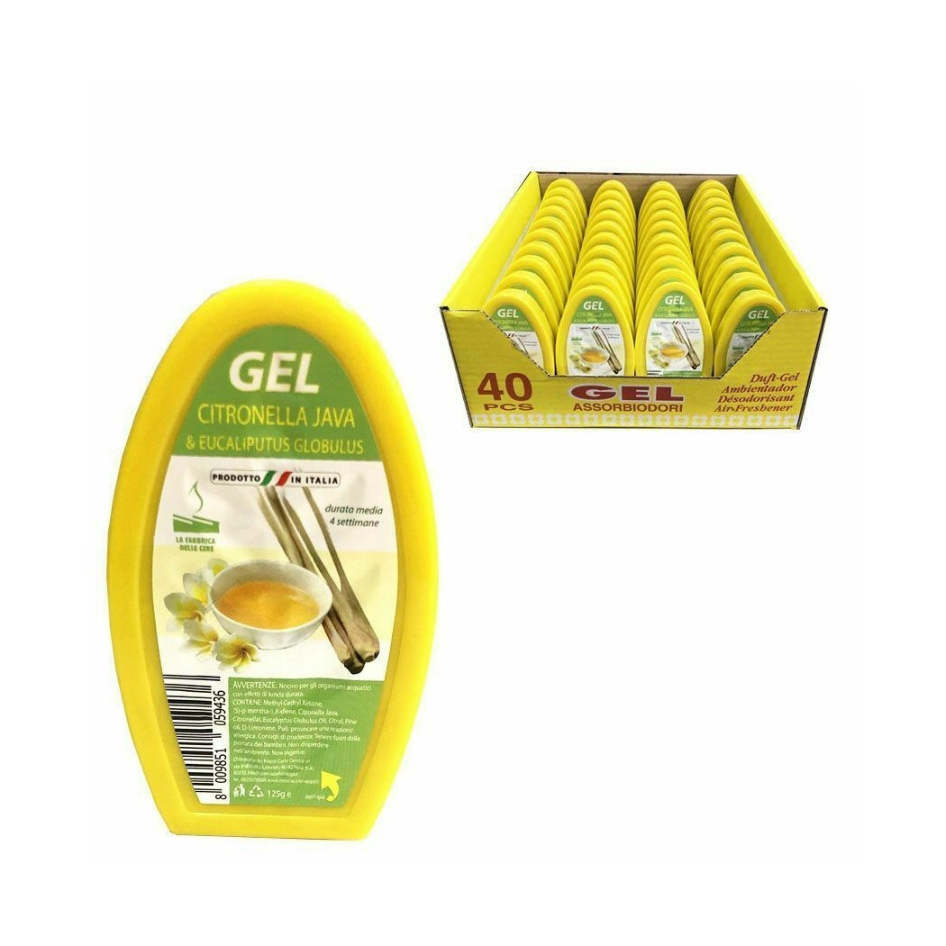 foto del prodotto trade shop set 40 pezzi deodorante gel alla citronella java eucalipto anti zanzare 