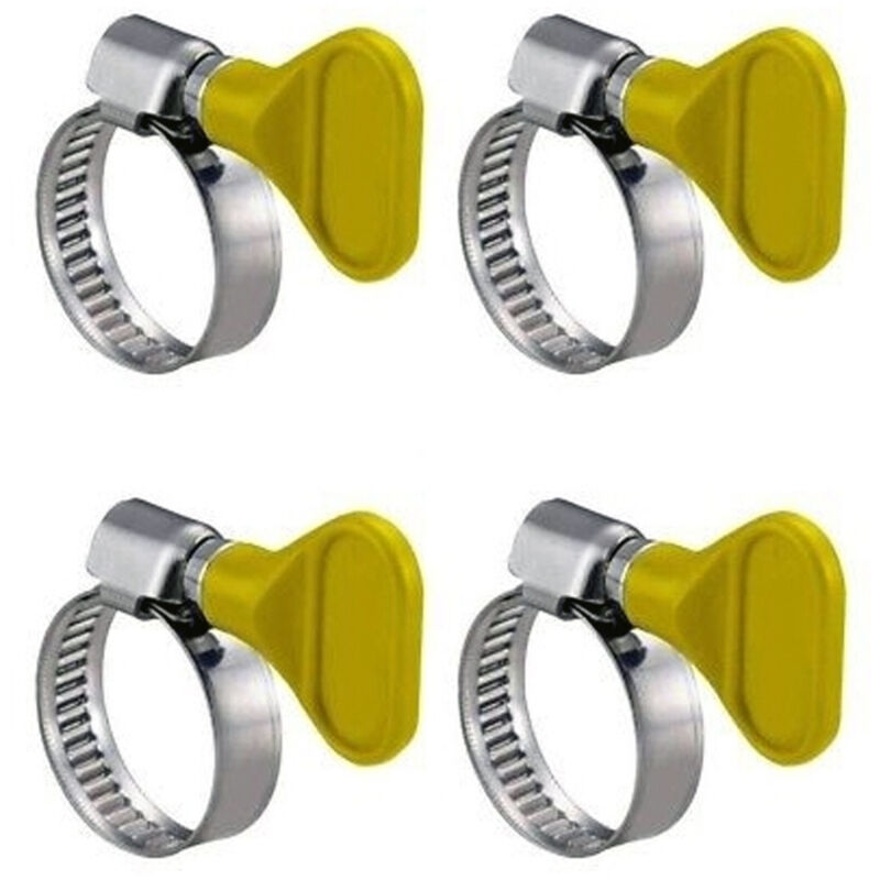 foto del prodotto trade shop set 4pz ferma stringitubo 32mm fascetta acciaio senza vite con farfalla acqua tubo gas 