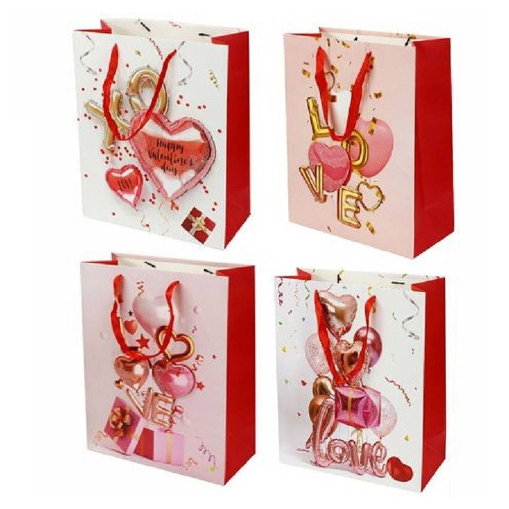 foto del prodotto trade shop set 6 buste borsa regalo sacchetti san valentino 18x23x10cm 71095 varie fantasie 