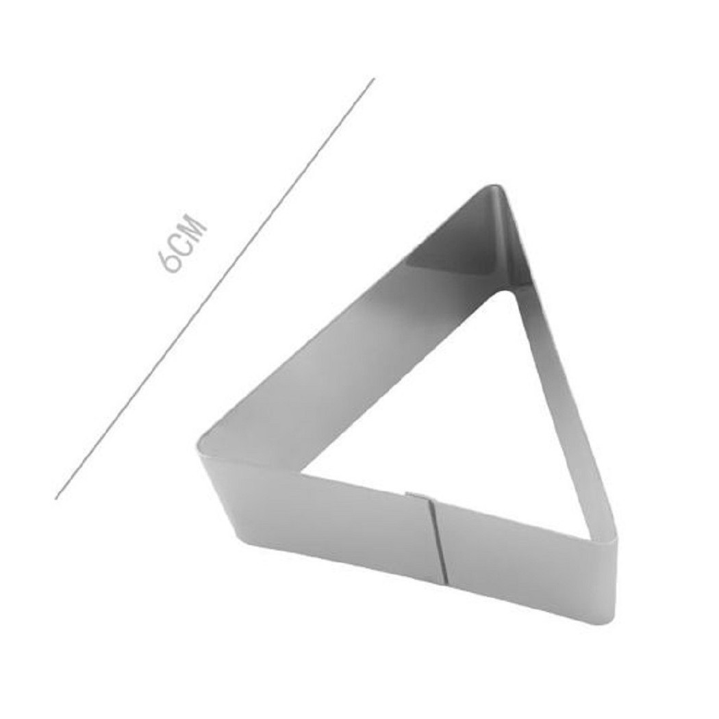 foto del prodotto trade shop - set 6 pezzi forme stampi stampo per dolci torte biscotti triangolari 6x4cm 98922 -