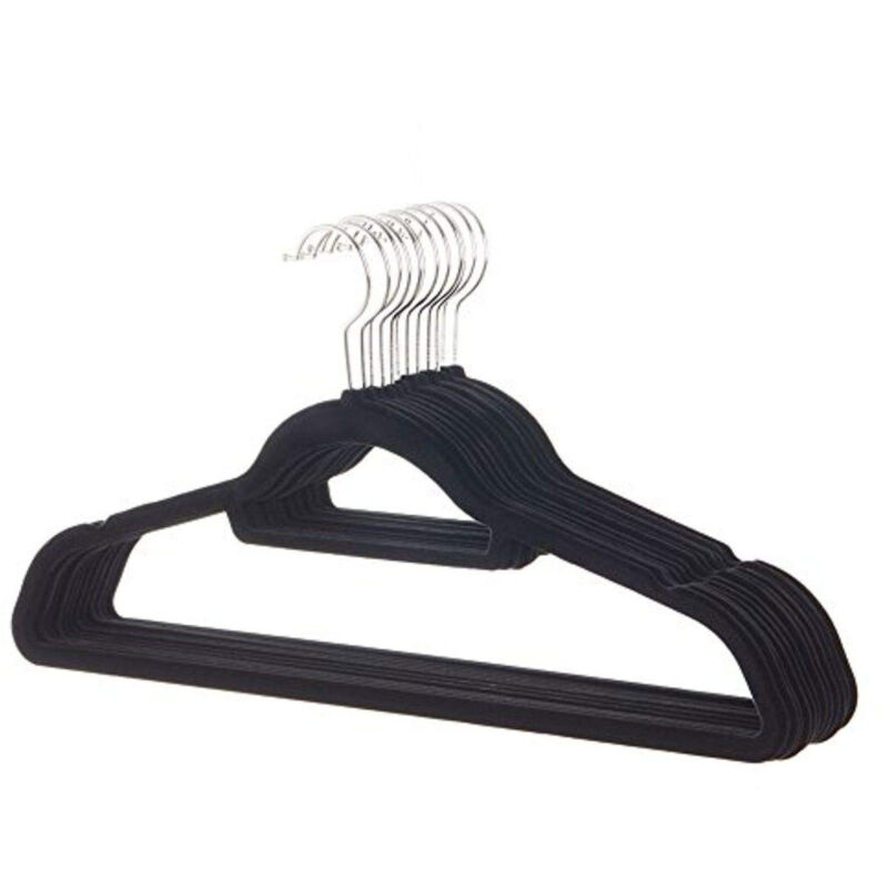 foto del prodotto trade shop set 6 pezzi gruccia grucce in velluto appendi abiti camicie vestiti salvaspazio 
