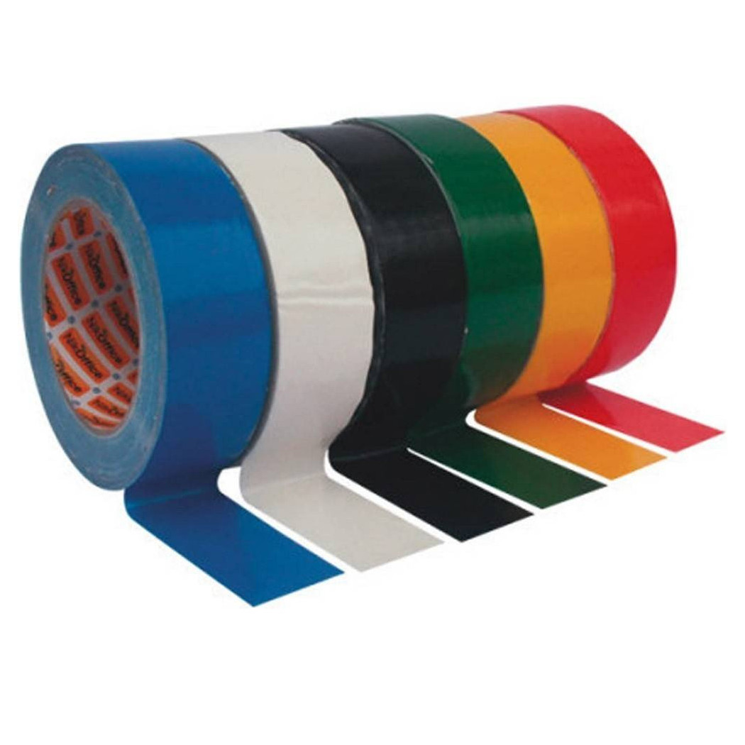 foto del prodotto trade shop set 6 pezzi nastro telato americano adesivo 50mm x 12mt isolante per riparazioni 