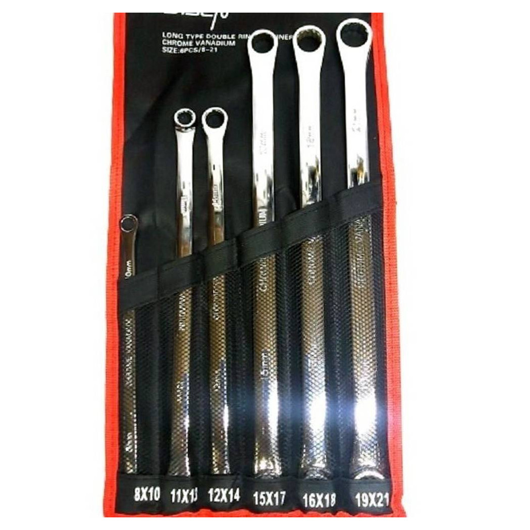 foto del prodotto trade shop set 6 pz chiavi inglesi extra lungo double chiavi poligonali da 8mm 21mm metrico 