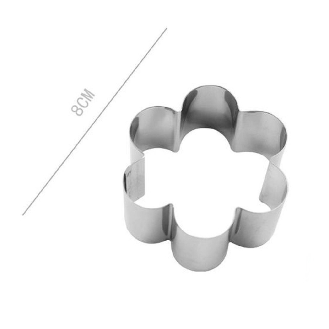 foto del prodotto trade shop - set 6 pz forme per dolci biscotti a fiore stampini decorazione torte 8 cm 98928 -