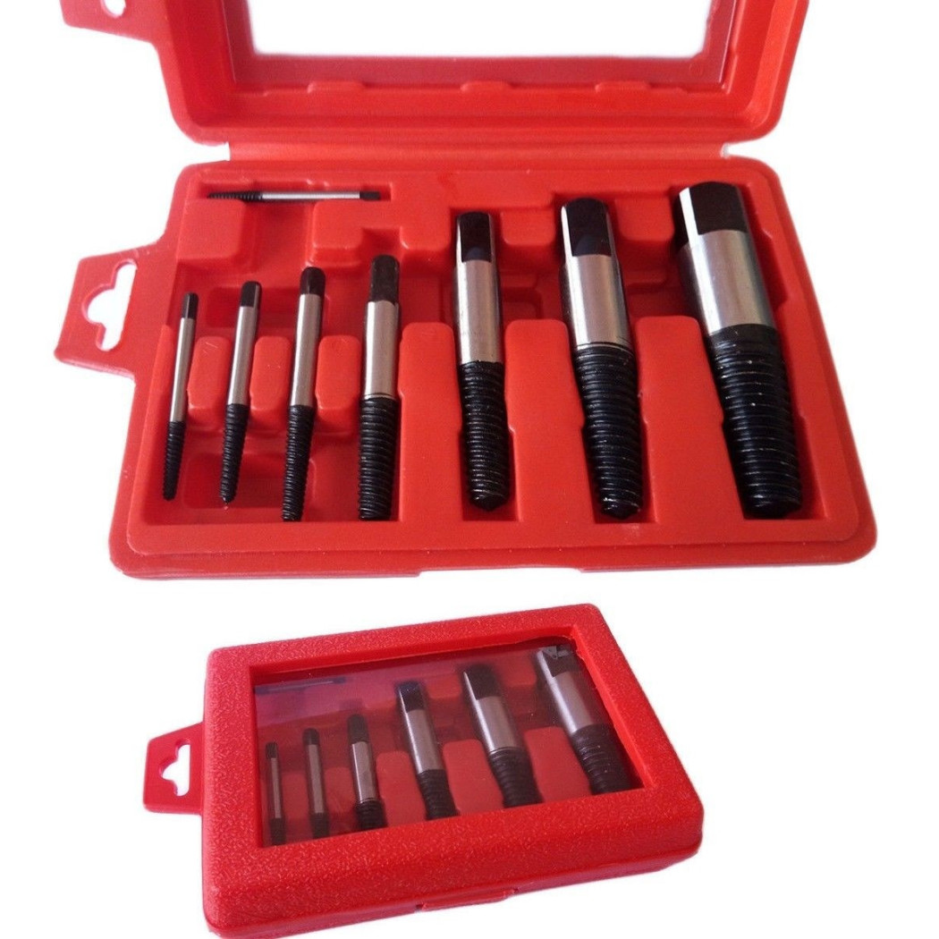 foto del prodotto trade shop set 8 estrattori per viti bulloni rovinate spezzate prigionieri viti spezzati 
