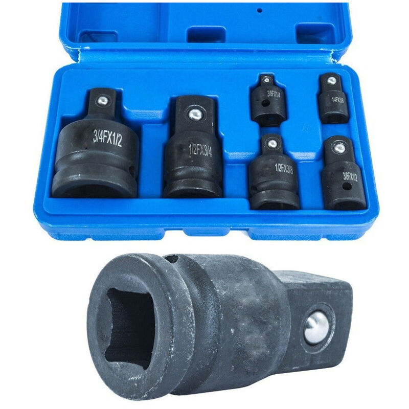foto del prodotto trade shop set adattatori riduttori 6pz a impatto per bussole per utensili aria compressa 