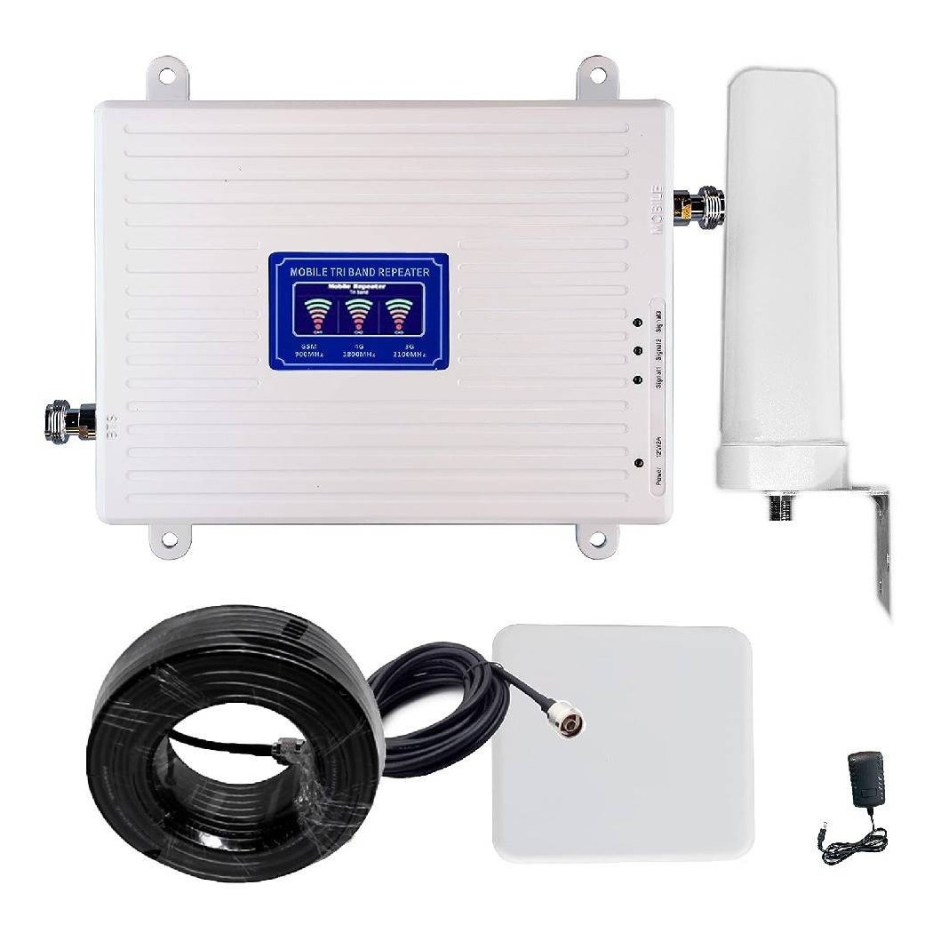 foto del prodotto trade shop set amplificatore segnale cellulare 2g 3g 4g lte 900 1800 2100 mhz dcs wcdma gsm 