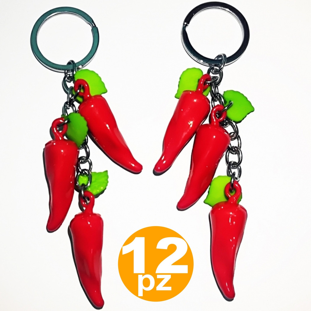 foto del prodotto trade shop set bomboniere pendente 3 corni portachiavi compleanno 18 anni laurea comunione 