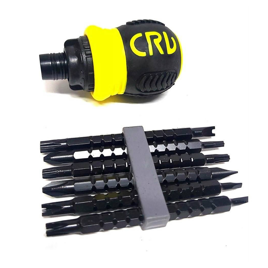 foto del prodotto trade shop set cacciavite a cricchetto 13 in 1 multifunzione inserti punte magnetiche 07359 