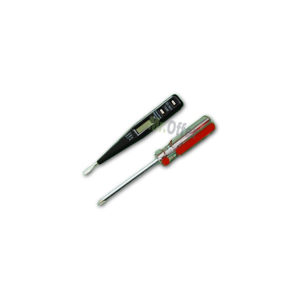 foto del prodotto trade shop set cacciavite cercafase digitale display lcd tester tensione 220v 
