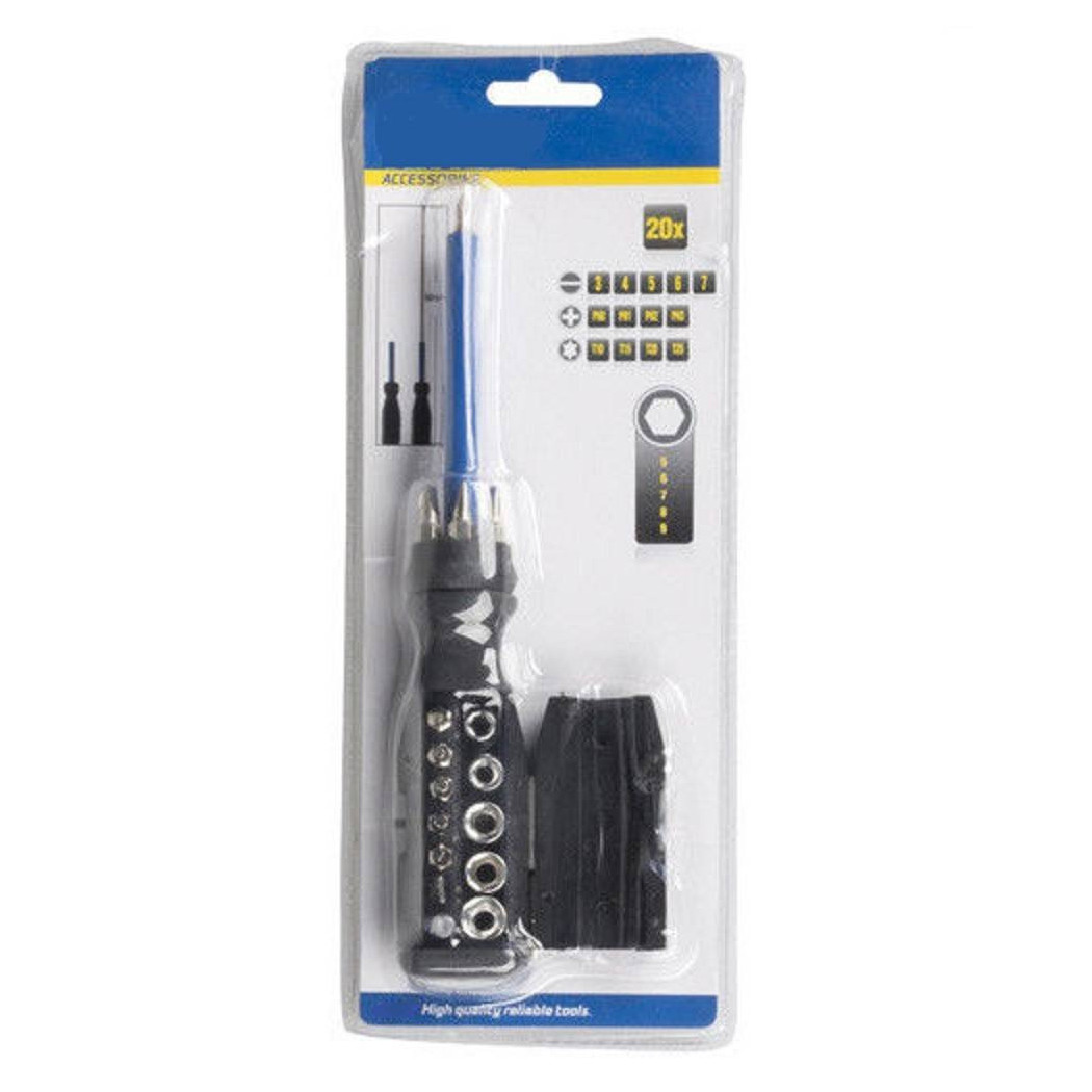 foto del prodotto trade shop set cacciavite con 19 punte intercambiabili con punta magnetica accessori 