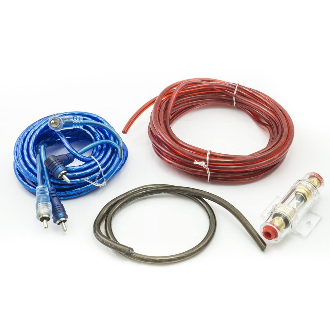 foto del prodotto trade shop set cavi fusibili impianto stereo audio auto per alte prestazioni anti disturbo 