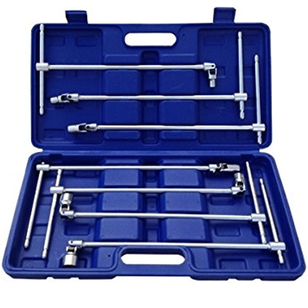 foto del prodotto trade shop set chiavi a t doppio snodo 7 pz pezzi lunghe 8 10 12 13 14 17 19 mm snodabili 