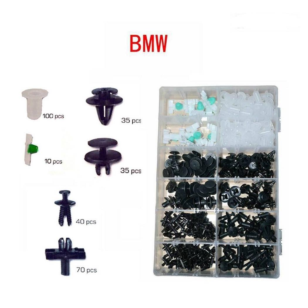 foto del prodotto trade shop set clip di fissaggio per auto bmw confezione 290 pezzi ricambi plastica 