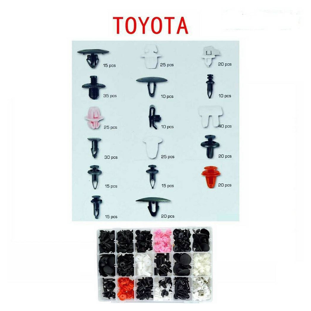 foto del prodotto trade shop set clip di fissaggio per auto toyota confezione 350 pezzi ricambi plastica 
