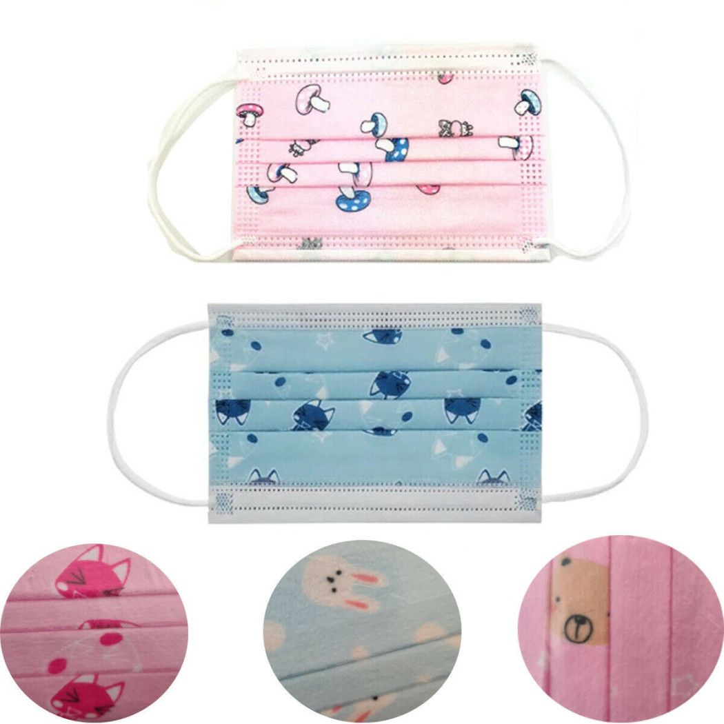 foto del prodotto trade shop set da 50 mascherine tnt protettive viso chirurgiche monouso mascherina bambini 