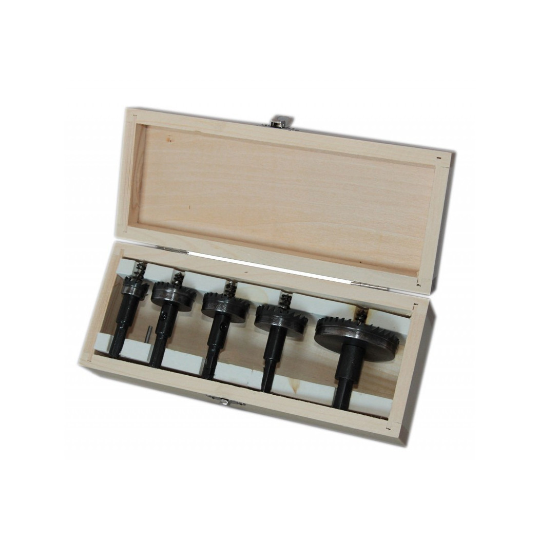 foto del prodotto trade shop set di 5 frese a tazza hss denti in metallo duro da 18 30 32 35 55mm per ferro 